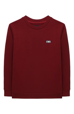 Детский хлопковый свитшот EMPORIO ARMANI красного цвета по цене 8890 руб., арт. 6H4MD7/1JSNZ | Фото 1 Детский хлопковый свитшот EMPORIO ARMANI красного цвета, арт. 6H4MD7/1JSNZ | Фото 1
