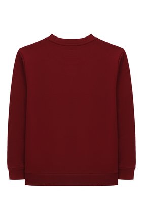 Детский хлопковый свитшот EMPORIO ARMANI красного цвета по цене 8890 руб., арт. 6H4MD7/1JSNZ | Фото 2 Детский хлопковый свитшот EMPORIO ARMANI красного цвета, арт. 6H4MD7/1JSNZ | Фото 2