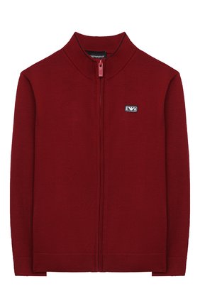 Детский толстовка EMPORIO ARMANI красного цвета по цене 10500 руб., арт. 6H4M63/4M15Z | Фото 1 Детский толстовка EMPORIO ARMANI красного цвета, арт. 6H4M63/4M15Z | Фото 1