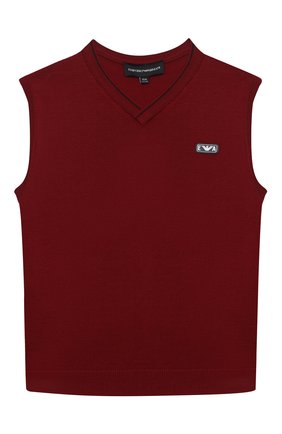 Детский жилет EMPORIO ARMANI красного цвета по цене 7995 руб., арт. 6H4M51/4M15Z | Фото 1 Детский жилет EMPORIO ARMANI красного цвета, арт. 6H4M51/4M15Z | Фото 1