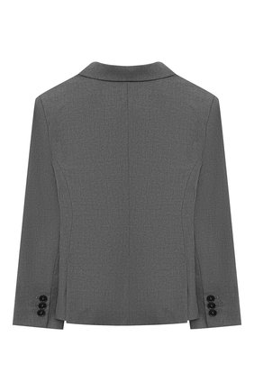 Детский пиджак EMPORIO ARMANI серого цвета по цене 37350 руб., арт. 6H4GJH/4N4FZ | Фото 2 Детский пиджак EMPORIO ARMANI серого цвета, арт. 6H4GJH/4N4FZ | Фото 2 (Материал внешний: Синтетический материал, Вискоза; Материал подклада: Синтетический материал; Рукава: Длинные; Кросс-КТ: пиджак; Мальчики-школьная форма: Пиджаки; Региональные ограничения белый список (Axapta Mercury): RU; Ростовка одежда: 10 - 11 лет | 140 - 146см, 13 - 15 лет | 158 см, 16 лет | 164 см, 4 года | 104 см, 5 лет | 110 см, 6 лет | 116 см, 7 лет | 122 см, 8 лет | 128 см, 9 лет | 134 см)