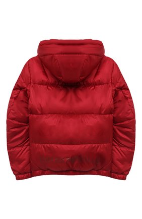 Детского куртка с капюшоном EMPORIO ARMANI красного цвета по цене 22900 руб., арт. 6H4BL1/1NLSZ | Фото 2 Детского куртка с капюшоном EMPORIO ARMANI красного цвета, арт. 6H4BL1/1NLSZ | Фото 2