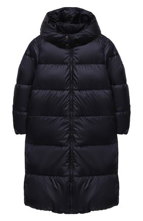 Детское пальто с капюшоном EMPORIO ARMANI темно-синего цвета по цене 21950 руб., арт. 6H3L01/1NLYZ | Фото 1 Детское пальто с капюшоном EMPORIO ARMANI темно-синего цвета, арт. 6H3L01/1NLYZ | Фото 1