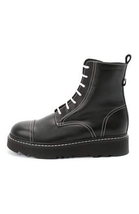 Детские кожаные ботинки EMPORIO ARMANI черного цвета по цене 24600 руб., арт. XXN004/X0I35/35-40 | Фото 2 Детские кожаные ботинки EMPORIO ARMANI черного цвета, арт. XXN004/X0I35/35-40 | Фото 2