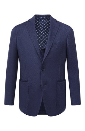 Мужской пиджак из кашемира и шелка ZILLI синего цвета по цене 452500 руб., арт. MNU-ECKX-2-D6634/M001 | Фото 1 Мужской пиджак из кашемира и шелка ZILLI синего цвета, арт. MNU-ECKX-2-D6634/M001 | Фото 1