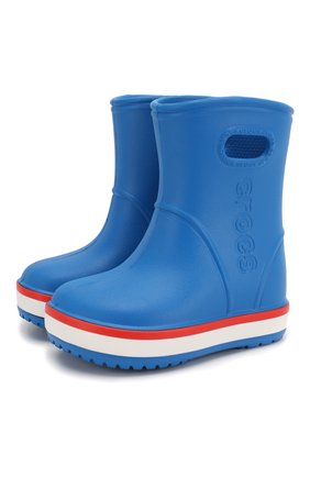 Детские резиновые сапоги CROCS синего цвета по цене 2900 руб., арт. 205827-4KD | Фото 1 Детские резиновые сапоги CROCS синего цвета, арт. 205827-4KD | Фото 1