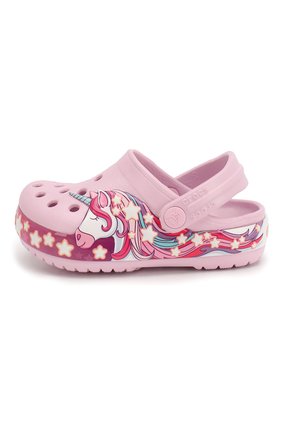 Детские сабо crocs fl unicorn CROCS светло-розового цвета по цене 3500 руб., арт. 206160-6GD | Фото 2 Детские сабо crocs fl unicorn CROCS светло-розового цвета, арт. 206160-6GD | Фото 2