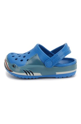 Детские сабо shark band CROCS синего цвета по цене 2900 руб., арт. 206271-4JL | Фото 2 Детские сабо shark band CROCS синего цвета, арт. 206271-4JL | Фото 2