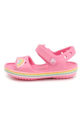 Детские босоножки CROCS розового цвета по цене 2900 руб., арт. 206145-669 | Фото 2 Детские босоножки CROCS розового цвета, арт. 206145-669 | Фото 2