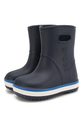 Детские резиновые сапоги CROCS темно-синего цвета по цене 2900 руб., арт. 205827-4KB | Фото 1 Детские резиновые сапоги CROCS темно-синего цвета, арт. 205827-4KB | Фото 1