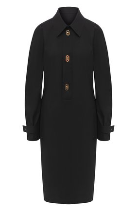 Женское хлопковое платье BOTTEGA VENETA черного цвета по цене 154500 руб., арт. 628010/VKPB0 | Фото 1 Женское хлопковое платье BOTTEGA VENETA черного цвета, арт. 628010/VKPB0 | Фото 1