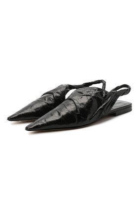 Женские кожаные балетки bv point BOTTEGA VENETA черного цвета по цене 59950 руб., арт. 630184/VBP10 | Фото 1 Женские кожаные балетки bv point BOTTEGA VENETA черного цвета, арт. 630184/VBP10 | Фото 1
