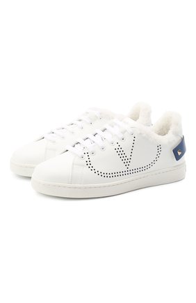 Женские кожаные кеды valentino garavani backnet VALENTINO белого цвета по цене 47300 руб., арт. UW2S0M20/HYN | Фото 1 Женские кожаные кеды valentino garavani backnet VALENTINO белого цвета, арт. UW2S0M20/HYN | Фото 1