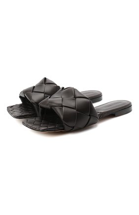 Женские кожаные шлепанцы lido BOTTEGA VENETA темно-коричневого цвета по цене 89950 руб., арт. 608853/VBSS0 | Фото 1 Женские кожаные шлепанцы lido BOTTEGA VENETA темно-коричневого цвета, арт. 608853/VBSS0 | Фото 1