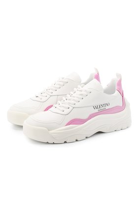 Женские кожаные кроссовки valentino garavani gumboy VALENTINO розового цвета по цене 45700 руб., арт. UW2S0K55/AEQ | Фото 1 Женские кожаные кроссовки valentino garavani gumboy VALENTINO розового цвета, арт. UW2S0K55/AEQ | Фото 1