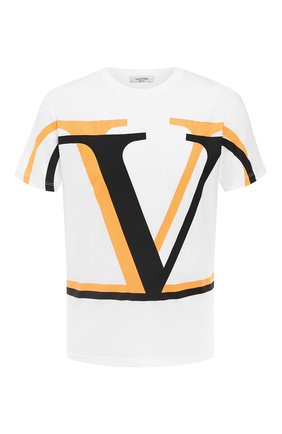 Мужская хлопковая футболка VALENTINO белого цвета по цене 33850 руб., арт. UV3MG08C6K7 | Фото 1 Мужская хлопковая футболка VALENTINO белого цвета, арт. UV3MG08C6K7 | Фото 1
