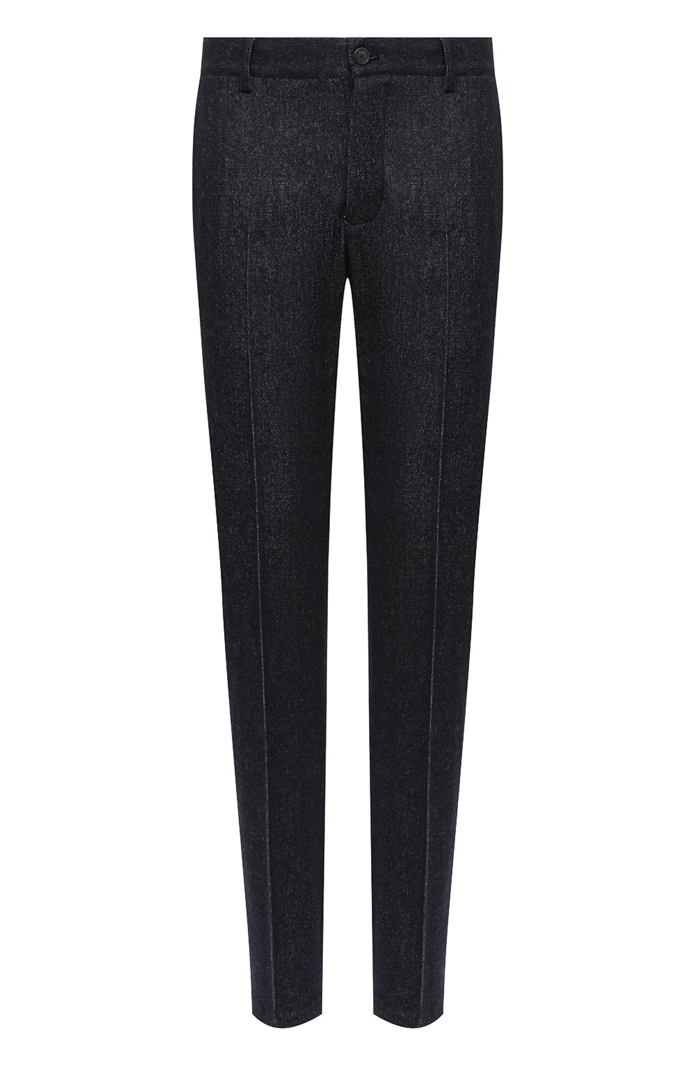 Мужские шерстяные брюки GIORGIO ARMANI темно-синего цвета, арт. 0WGPP0EH/T021V | Фото 1 (Силуэт М (брюки): Прямые; Материал внешний: Шерсть; Длина (брюки, джинсы): Стандартные; Стили: Классический; Случай: Формальный)