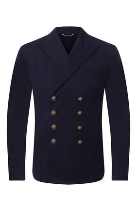 Мужской хлопковый пиджак RALPH LAUREN темно-синего цвета по цене 154000 руб., арт. 798797944 | Фото 1 Мужской хлопковый пиджак RALPH LAUREN темно-синего цвета, арт. 798797944 | Фото 1