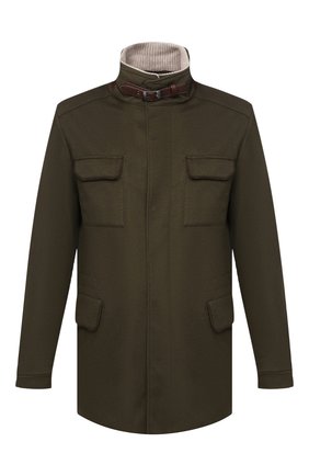 Мужская кашемировая куртка traveller LORO PIANA хаки цвета по цене 485000 руб., арт. FAF9172 | Фото 1 Мужская кашемировая куртка traveller LORO PIANA хаки цвета, арт. FAF9172 | Фото 1 (Материал внешний: Шерсть, Кашемир; Материал подклада: Синтетический материал; Мужское Кросс-КТ: Верхняя одежда, шерсть и кашемир; Рукава: Длинные; Стили: Милитари; Кросс-КТ: Куртка; Длина (верхняя одежда): До середины бедра; Региональные ограничения белый список (Axapta Mercury): RU)