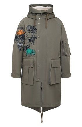 Мужская хлопковая парка VALENTINO хаки цвета по цене 530500 руб., арт. UV3CJD206E6 | Фото 1 Мужская хлопковая парка VALENTINO хаки цвета, арт. UV3CJD206E6 | Фото 1