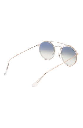 Женские солнцезащитные очки RAY-BAN голубого цвета по цене 13300 руб., арт. 3647N-90683F | Фото 5 Женские солнцезащитные очки RAY-BAN голубого цвета, арт. 3647N-90683F | Фото 5