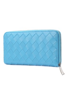 Женские кожаный кошелек BOTTEGA VENETA синего цвета по цене 59900 руб., арт. 608051/VCPP2 | Фото 2 Женские кожаный кошелек BOTTEGA VENETA синего цвета, арт. 608051/VCPP2 | Фото 2
