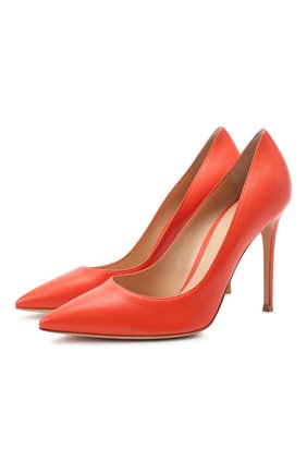 Женские кожаные туфли gianvito 105 GIANVITO ROSSI оранжевого цвета по цене 53900 руб., арт. G28470.15RIC.NAPCHAY | Фото 1 Женские кожаные туфли gianvito 105 GIANVITO ROSSI оранжевого цвета, арт. G28470.15RIC.NAPCHAY | Фото 1