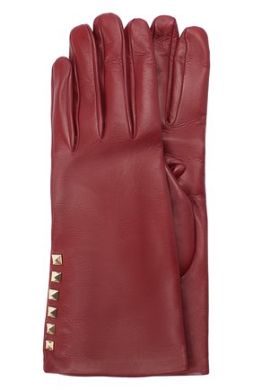 Женские кожаные перчатки VALENTINO бордового цвета по цене 25400 руб., арт. UW2GDA16/NAP | Фото 1 Женские кожаные перчатки VALENTINO бордового цвета, арт. UW2GDA16/NAP | Фото 1