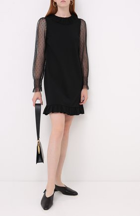 Женское платье REDVALENTINO черного цвета по цене 37150 руб., арт. UR3MJ04X/5C7 | Фото 2 Женское платье REDVALENTINO черного цвета, арт. UR3MJ04X/5C7 | Фото 2