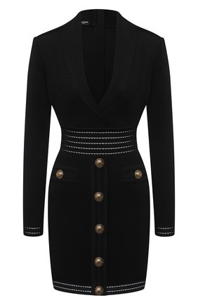 Женское платье из вискозы BALMAIN черного цвета по цене 165500 руб., арт. UF16338/K119 | Фото 1 Женское платье из вискозы BALMAIN черного цвета, арт. UF16338/K119 | Фото 1