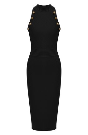 Женское платье из вискозы BALMAIN черного цвета по цене 199500 руб., арт. UF16534/K110 | Фото 1 Женское платье из вискозы BALMAIN черного цвета, арт. UF16534/K110 | Фото 1