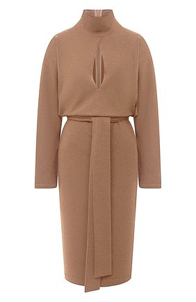 Женское кашемировое платье TOM FORD бежевого цвета по цене 190500 руб., арт. ACK241-YAX226 | Фото 1 Женское кашемировое платье TOM FORD бежевого цвета, арт. ACK241-YAX226 | Фото 1