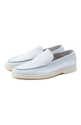 Женские замшевые лоферы summer walk LORO PIANA светло-голубого цвета по цене 52250 руб., арт. FAI1392 | Фото 1 Женские замшевые лоферы summer walk LORO PIANA светло-голубого цвета, арт. FAI1392 | Фото 1 (Материал внутренний: Натуральная кожа; Каблук высота: Низкий; Подошва: Платформа; Материал внешний: Замша)