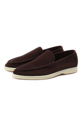 Женские замшевые лоферы summer walk LORO PIANA темно-коричневого цвета по цене 51800 руб., арт. FAI1392 | Фото 1 Женские замшевые лоферы summer walk LORO PIANA темно-коричневого цвета, арт. FAI1392 | Фото 1