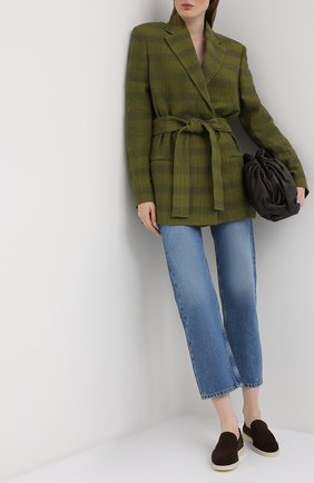 Женские замшевые лоферы summer walk LORO PIANA темно-коричневого цвета по цене 51800 руб., арт. FAI1392 | Фото 2 Женские замшевые лоферы summer walk LORO PIANA темно-коричневого цвета, арт. FAI1392 | Фото 2