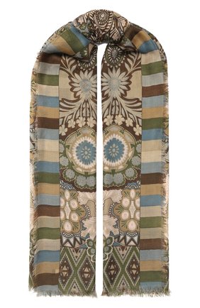 Женская шаль из кашемира и шелка majorelle soffio LORO PIANA хаки цвета по цене 128500 руб., арт. FAI9906 | Фото 1 Женская шаль из кашемира и шелка majorelle soffio LORO PIANA хаки цвета, арт. FAI9906 | Фото 1
