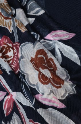 Женская шаль из кашемира и шелка LORO PIANA синего цвета по цене 128500 руб., арт. FAL3539 | Фото 2 Женская шаль из кашемира и шелка LORO PIANA синего цвета, арт. FAL3539 | Фото 2