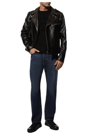 Мужская хлопковая футболка BALMAIN черного цвета по цене 35050 руб., арт. UH11601/I374 | Фото 2 Мужская хлопковая футболка BALMAIN черного цвета, арт. UH11601/I374 | Фото 2