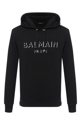 Мужской хлопковое худи BALMAIN черного цвета по цене 58900 руб., арт. UH13642/I364 | Фото 1 Мужской хлопковое худи BALMAIN черного цвета, арт. UH13642/I364 | Фото 1