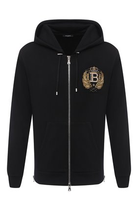 Мужская хлопковая толстовка BALMAIN черного цвета по цене 87950 руб., арт. UH13643/J928 | Фото 1 Мужская хлопковая толстовка BALMAIN черного цвета, арт. UH13643/J928 | Фото 1