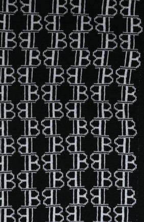 Мужской шерстяной шарф BALMAIN черно-белого цвета по цене 31850 руб., арт. UH1A602/K026 | Фото 2 Мужской шерстяной шарф BALMAIN черно-белого цвета, арт. UH1A602/K026 | Фото 2