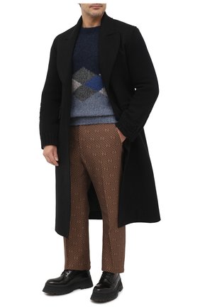 Мужской шерстяной свитер GIORGIO ARMANI синего цвета по цене 67650 руб., арт. 6HSM25/SM33Z | Фото 2 Мужской шерстяной свитер GIORGIO ARMANI синего цвета, арт. 6HSM25/SM33Z | Фото 2