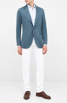 Мужской кашемировый пиджак LORO PIANA бирюзового цвета по цене 310500 руб., арт. FAI2695 | Фото 2 Мужской кашемировый пиджак LORO PIANA бирюзового цвета, арт. FAI2695 | Фото 2