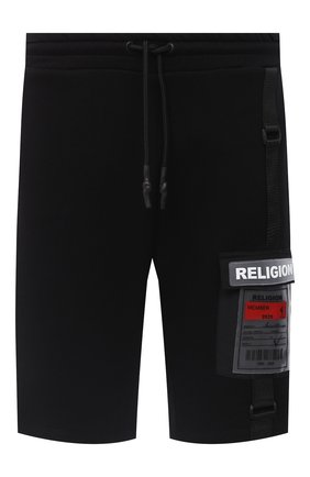 Мужские хлопковые шорты RELIGION черного цвета по цене 6360 руб., арт. 10T0FP77 | Фото 1 Мужские хлопковые шорты RELIGION черного цвета, арт. 10T0FP77 | Фото 1