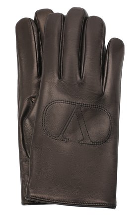 Мужские кожаные перчатки VALENTINO черного цвета, арт. UY2GDA06/BHH | Фото 1 (Материал: Натуральная кожа; Мужское Кросс-КТ: Кожа и замша)