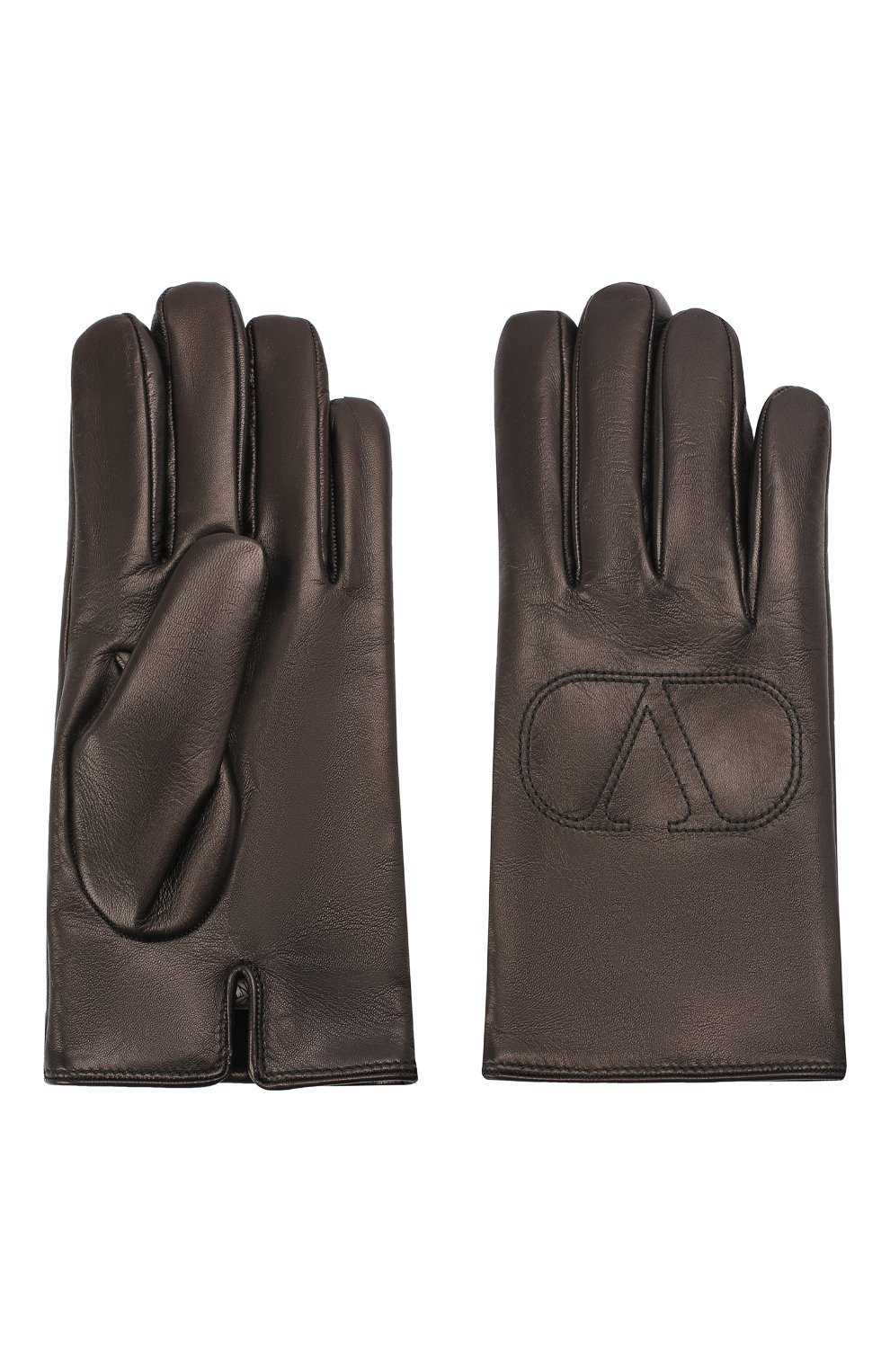 Мужские кожаные перчатки VALENTINO черного цвета, арт. UY2GDA06/BHH | Фото 2 (Материал: Натуральная кожа; Мужское Кросс-КТ: Кожа и замша)