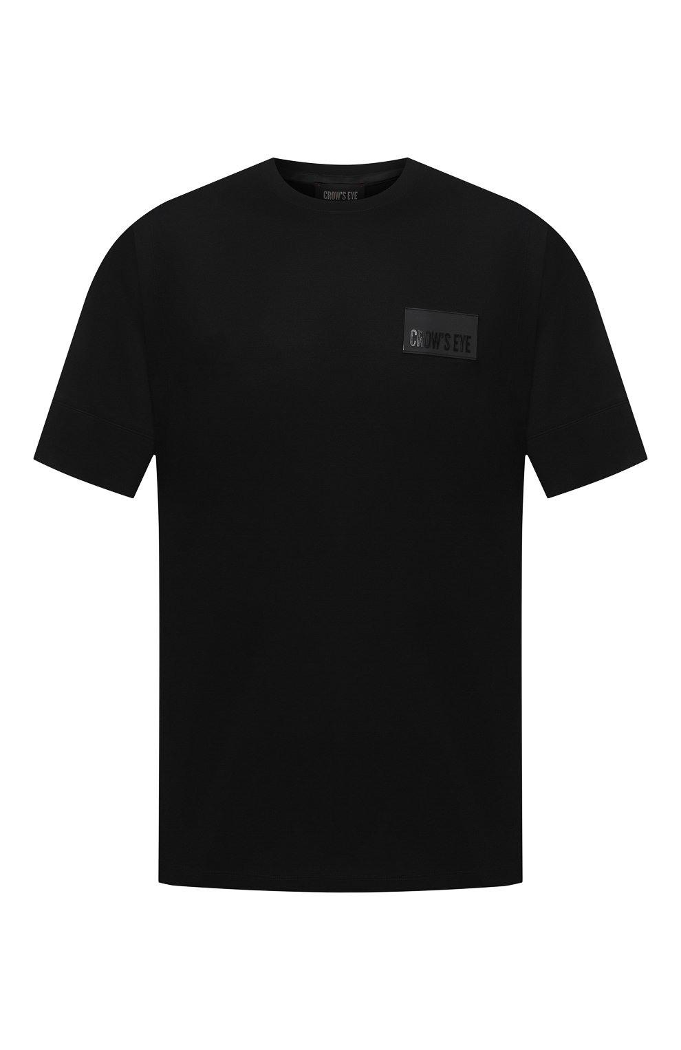 Мужская хлопковая футболка CROW’S EYE черного цвета, арт. LE 60 | Фото 1 (Принт: Без принта; Рукава: Короткие; Длина (для топов): Удлиненные; Мужское Кросс-КТ: Футболка-одежда; Материал внешний: Хлопок; Стили: Спорт-шик)
