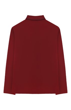 Детское хлопковое поло EMPORIO ARMANI красного цвета по цене 7695 руб., арт. 6H4FJ3/4J3TZ | Фото 2 Детское хлопковое поло EMPORIO ARMANI красного цвета, арт. 6H4FJ3/4J3TZ | Фото 2