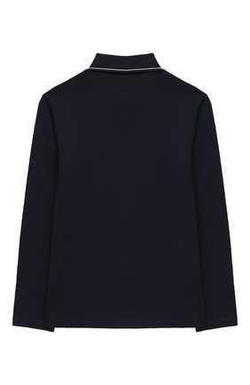 Детское хлопковое поло EMPORIO ARMANI темно-синего цвета по цене 7755 руб., арт. 6H4FJ3/4J3TZ | Фото 2 Детское хлопковое поло EMPORIO ARMANI темно-синего цвета, арт. 6H4FJ3/4J3TZ | Фото 2