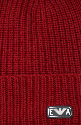 Детский комплект из шапки и шарфа EMPORIO ARMANI красного цвета по цене 14550 руб., арт. 407511/0A759 | Фото 5 Детский комплект из шапки и шарфа EMPORIO ARMANI красного цвета, арт. 407511/0A759 | Фото 5